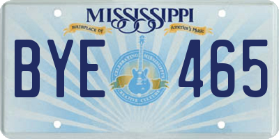 MS license plate BYE465