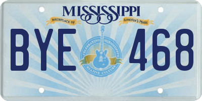 MS license plate BYE468