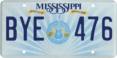MS license plate BYE476