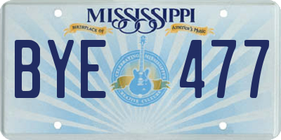 MS license plate BYE477