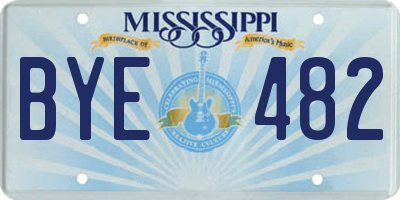 MS license plate BYE482