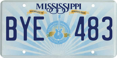 MS license plate BYE483