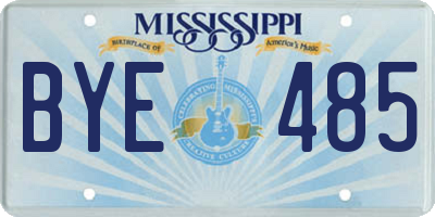 MS license plate BYE485
