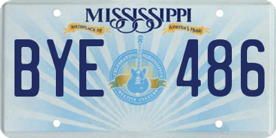 MS license plate BYE486