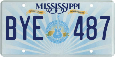 MS license plate BYE487