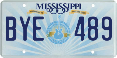 MS license plate BYE489