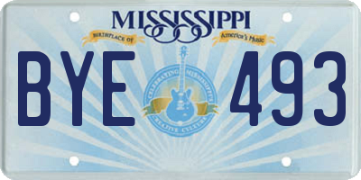 MS license plate BYE493