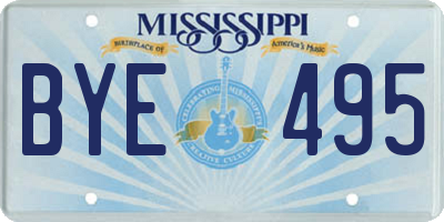 MS license plate BYE495