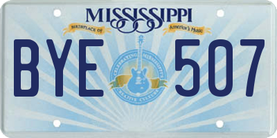 MS license plate BYE507