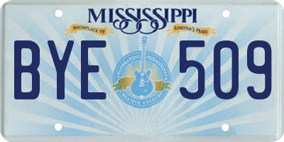 MS license plate BYE509