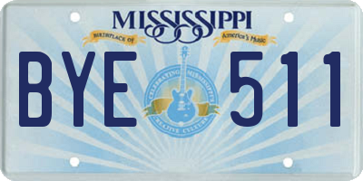 MS license plate BYE511