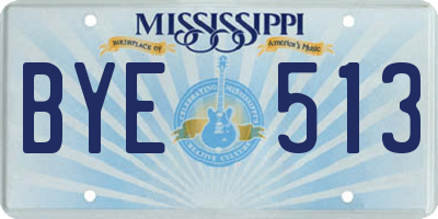 MS license plate BYE513