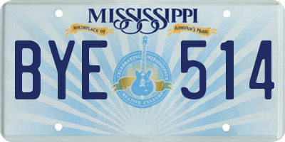 MS license plate BYE514