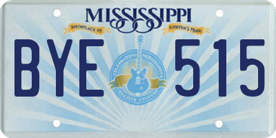 MS license plate BYE515