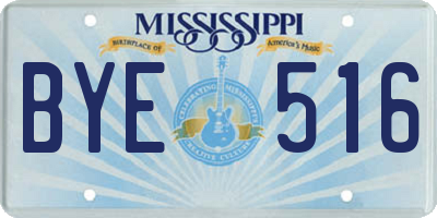 MS license plate BYE516