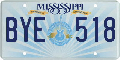 MS license plate BYE518