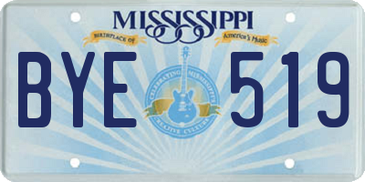 MS license plate BYE519