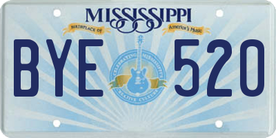 MS license plate BYE520