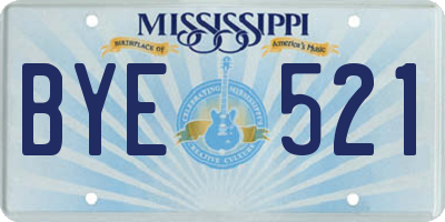 MS license plate BYE521
