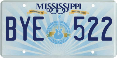 MS license plate BYE522