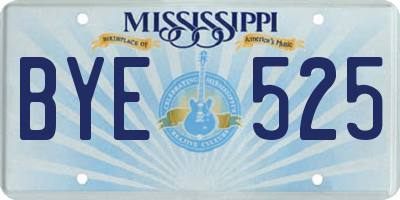 MS license plate BYE525