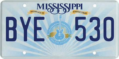 MS license plate BYE530