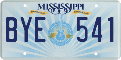 MS license plate BYE541