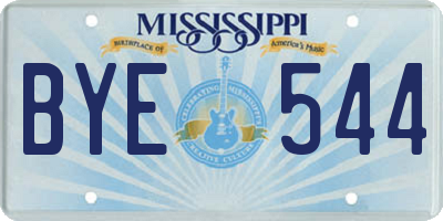 MS license plate BYE544