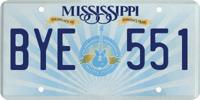 MS license plate BYE551