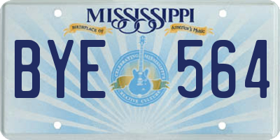MS license plate BYE564
