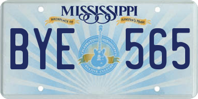 MS license plate BYE565