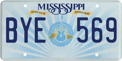 MS license plate BYE569