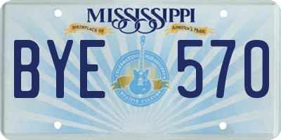 MS license plate BYE570