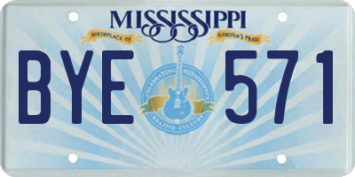 MS license plate BYE571