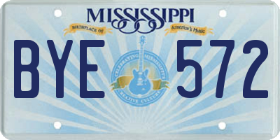 MS license plate BYE572