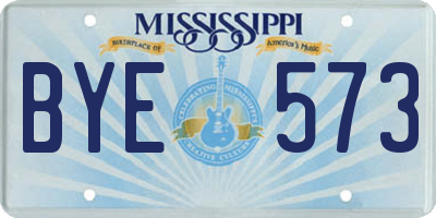 MS license plate BYE573