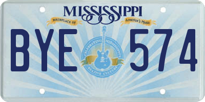 MS license plate BYE574