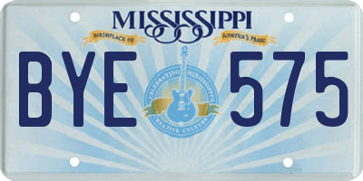 MS license plate BYE575
