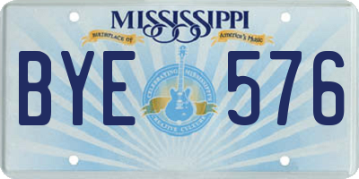MS license plate BYE576