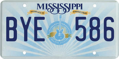 MS license plate BYE586