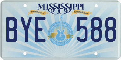 MS license plate BYE588