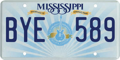 MS license plate BYE589