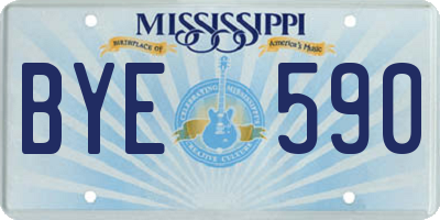 MS license plate BYE590