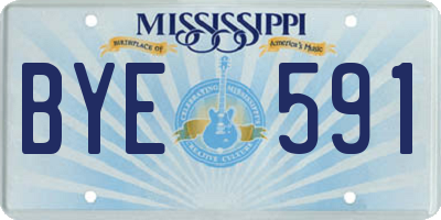 MS license plate BYE591