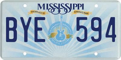 MS license plate BYE594