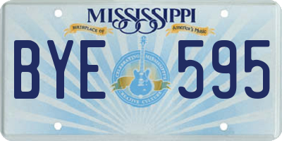 MS license plate BYE595