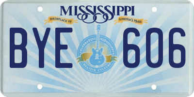 MS license plate BYE606