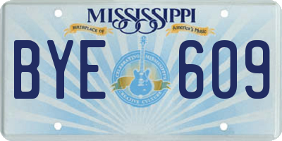 MS license plate BYE609