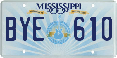 MS license plate BYE610