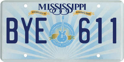 MS license plate BYE611